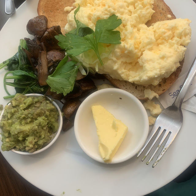 Mushroom Eggs on Sourdough Toast and Avocado