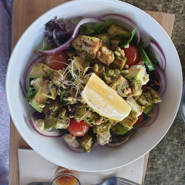 Chicken Avocado and Pesto Salad