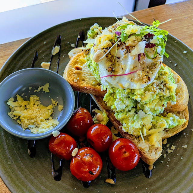 Smashed Avocado with Chimichurri Pepitas & a Spiced Seed Mix on Sourdough