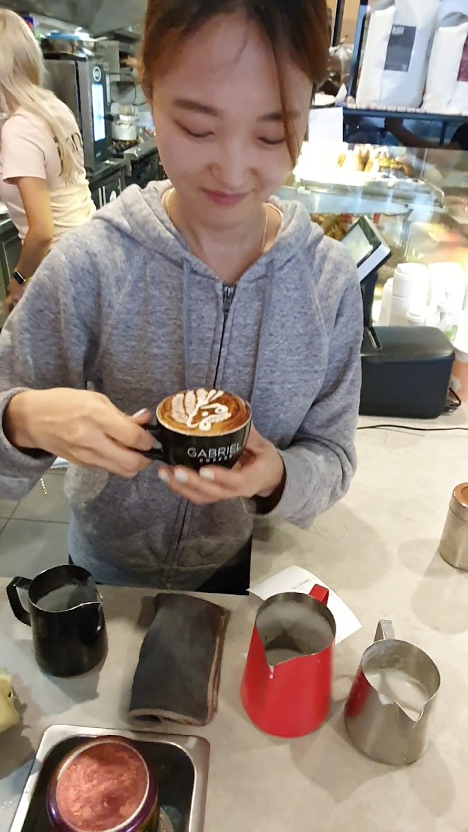Jenn and the barista