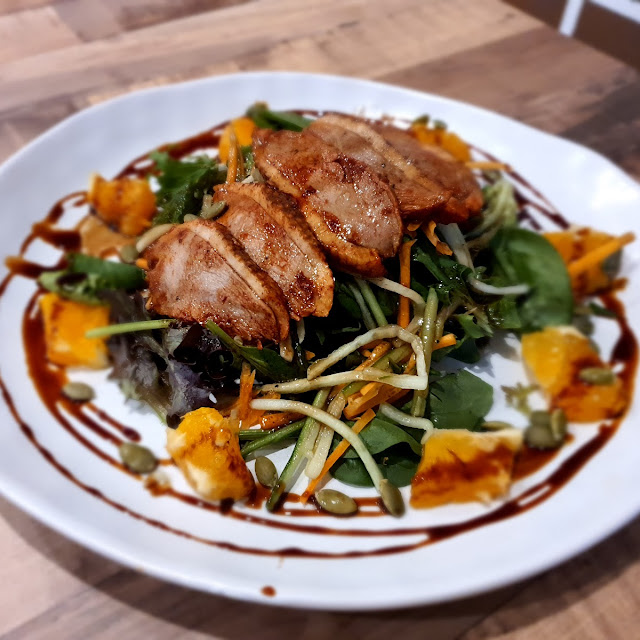 Duck Salad with Fresh Sliced Oranges