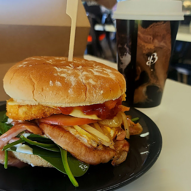 Breaky Burger and Chai Latté