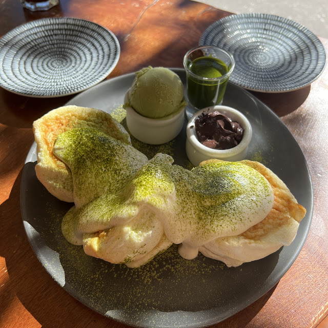 Matcha - Yuzu Chocolate Soufflé Pancakes