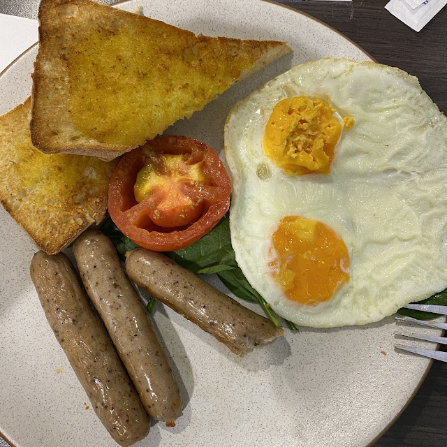 Sausage Eggs Tomato & Toast