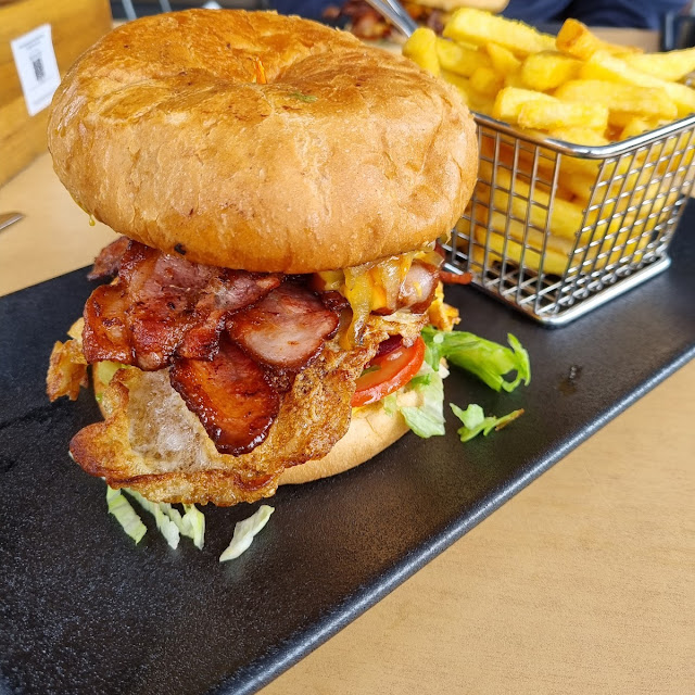 Mega Beef Burger and Fries