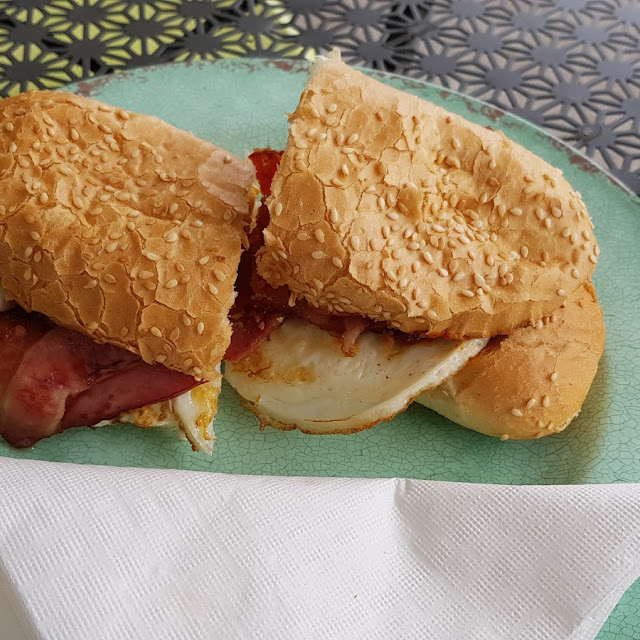 Egg and Bacon Roll