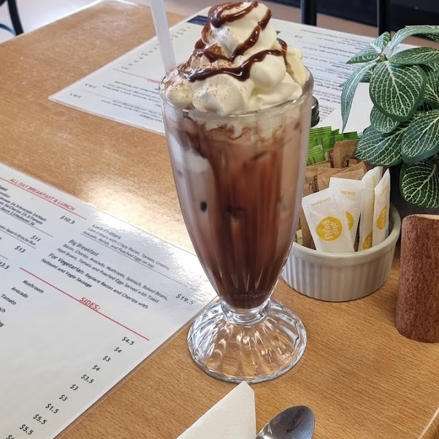 Iced Chocolate with Ice Cream and Cream
