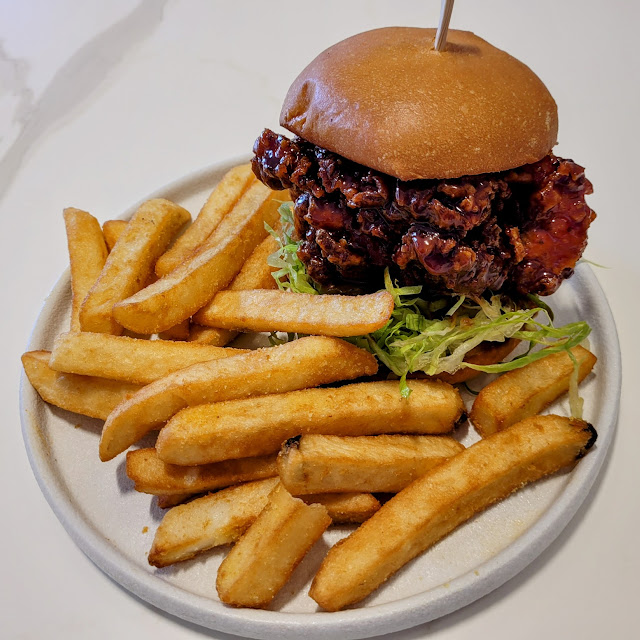 Korean Style Fried Chicken Burger